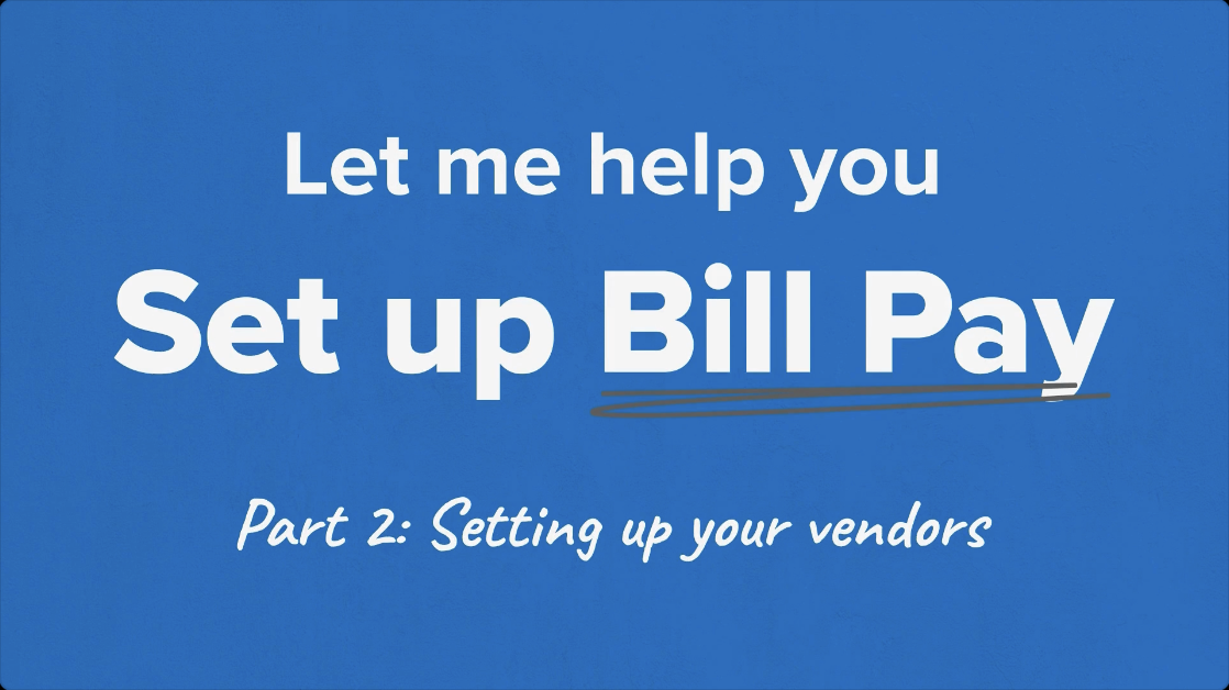 Set up bill pay - part 2